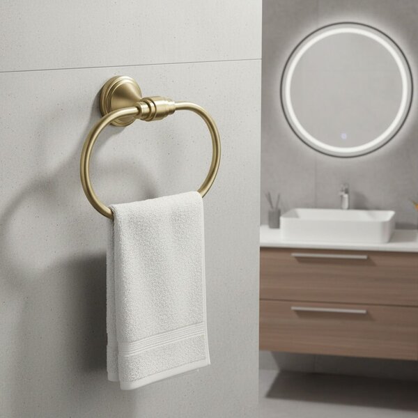 Koupelnový věšák RING 16101 Aristo Brushed Gold