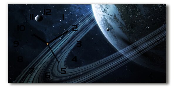 Moderní skleněné hodiny na stěnu Planeta pl_zsp_60x30_f_112890692