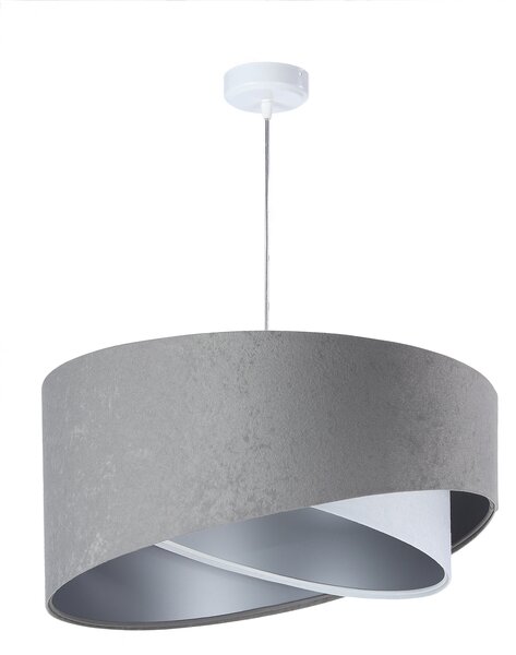 BPS koncept Závěsné svítidlo GALAXY šedé, 1xE27, ø 50 cm Barva: Bílá, Barva montury: Bílá