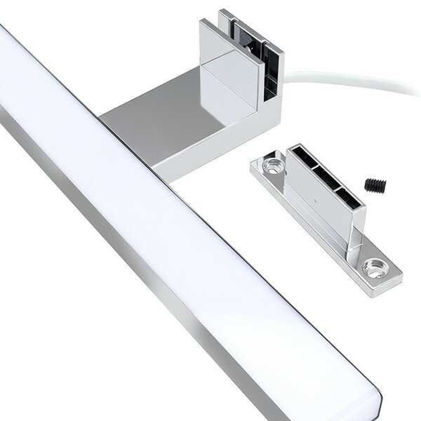 SOLIGHT LED koupelnové osvětlení nad zrcadlo 3v1 12W, 780lm, 4000K, IP44, 60cm, chrom