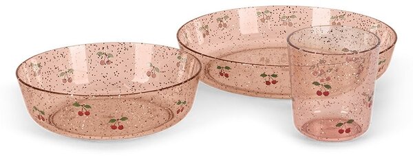 Dětský jídelní sada Sparkly Cherry – set 3 ks