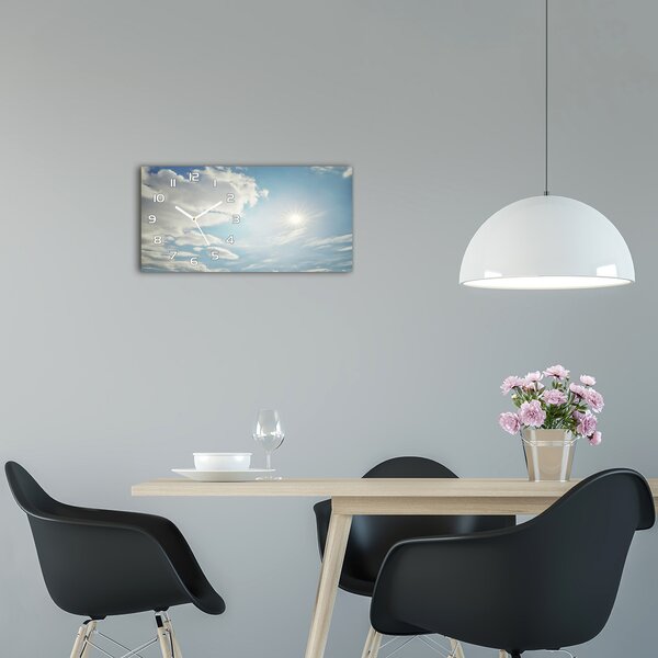 Skleněné hodiny na stěnu Mraky na nebi pl_zsp_60x30_f_114375857