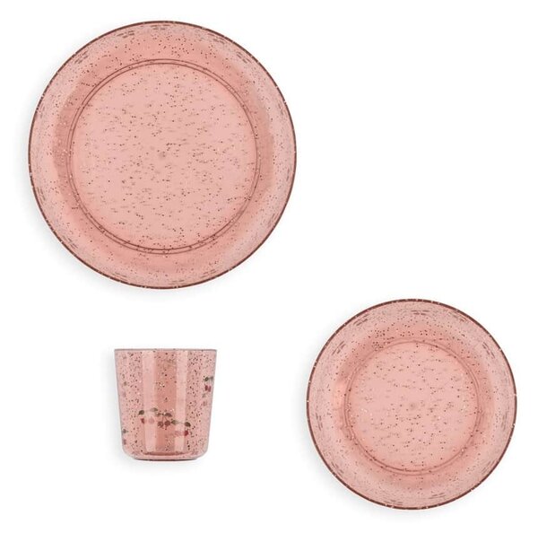 Dětský jídelní sada Sparkly Cherry – set 3 ks