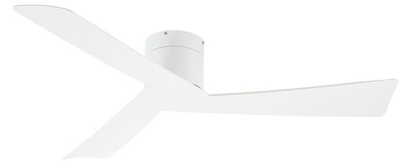 Stropní ventilátor Ventoro, bílý, kov, Ø 132 cm – Lucande Lucande, Ventoro, Bílá, Obývací pokoj, Kov, Moderní
