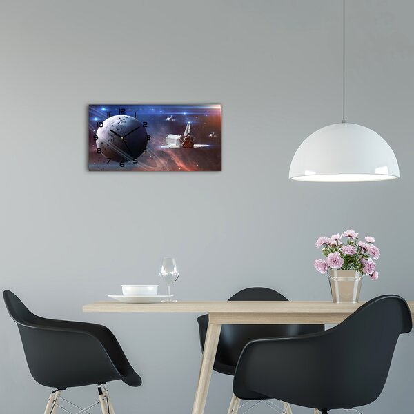 Skleněné hodiny na stěnu Vesmírná loď pl_zsp_60x30_f_115591657