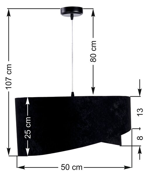 BPS koncept Závěsné svítidlo GALAXY černé, 1xE27, ø 45 cm Barva: Obrazce, Barva montury: Černá