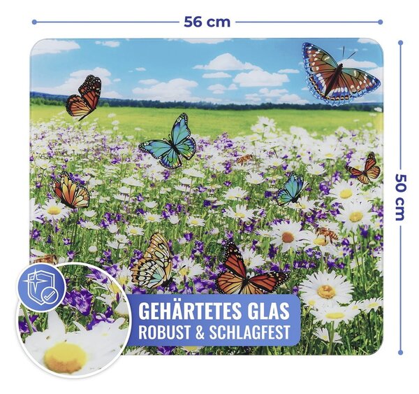 Kryt na zeď u sporáku z tvrzeného skla 50x56 cm – Maximex