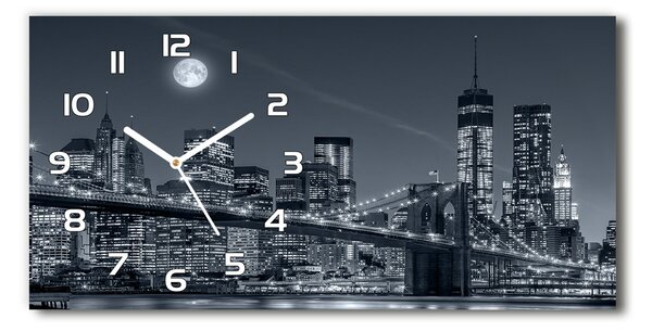Skleněné hodiny na stěnu Manhattan New York pl_zsp_60x30_f_117559535