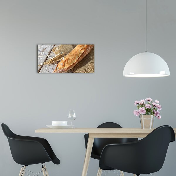 Skleněné hodiny na stěnu Čerstvá bageta pl_zsp_60x30_f_117848104