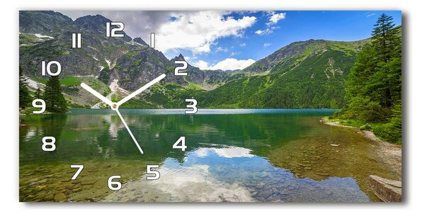 Skleněné hodiny na stěnu Mořské oko Tatry pl_zsp_60x30_f_119811349