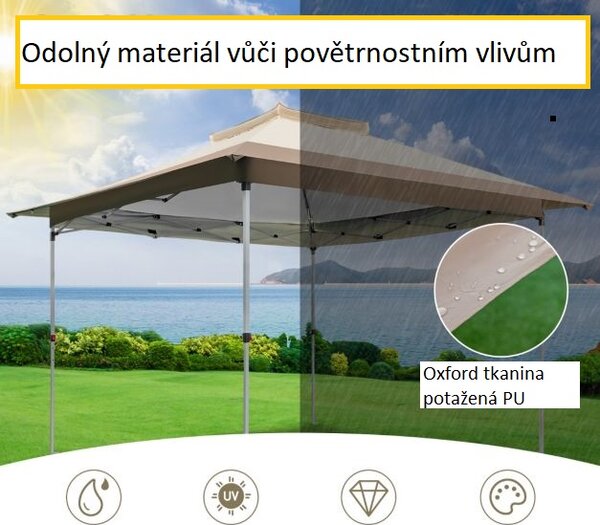 Zahradní altán hnědý, 3,6 x 3,6 m NP11462CF