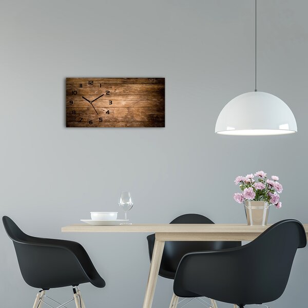 Skleněné hodiny na stěnu tiché Dřevěné pozadí pl_zsp_60x30_f_121712969