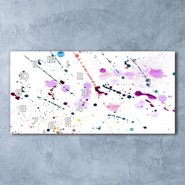 Skleněné hodiny na stěnu Abstraktní skvrny pl_zsp_60x30_f_122427600