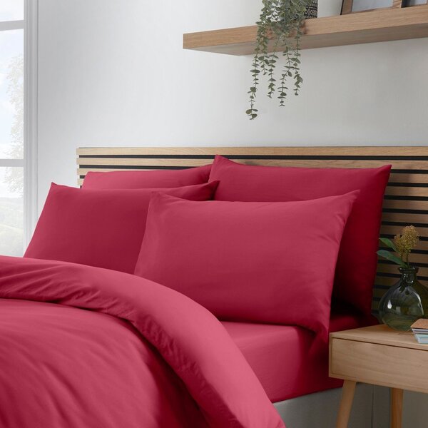 Tmavě růžové povlečení na dvoulůžko 200x200 cm So Soft Easy Iron – Catherine Lansfield