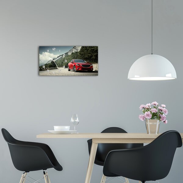 Skleněné hodiny na stěnu tiché Auto v horách pl_zsp_60x30_f_123522493