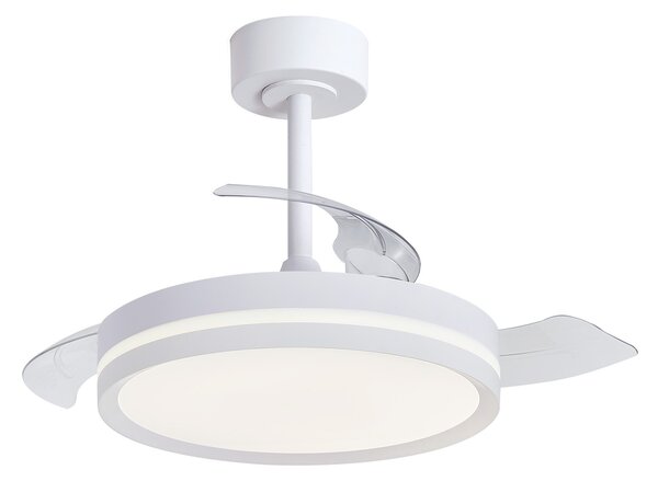 Mantra 9549 Villena Mini, rozvinovací ventilátor se svítidlem a dálk. ovladačem, LED 30W 3000-5000K, bílá, průměr 42/91cm