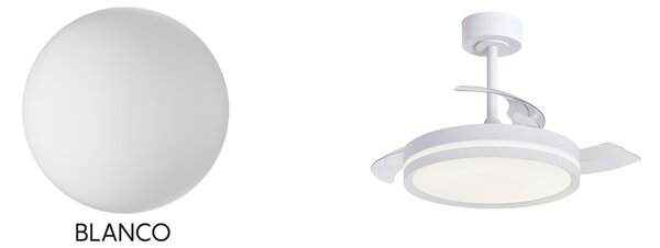 Mantra 9549 Villena Mini, rozvinovací ventilátor se svítidlem a dálk. ovladačem, LED 30W 3000-5000K, bílá, průměr 42/91cm
