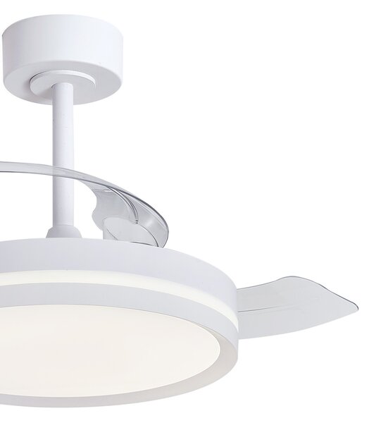 Mantra 9549 Villena Mini, rozvinovací ventilátor se svítidlem a dálk. ovladačem, LED 30W 3000-5000K, bílá, průměr 42/91cm