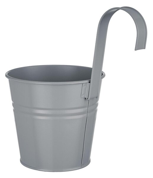 ZINC Květináč na zavěšení 16 cm - šedá