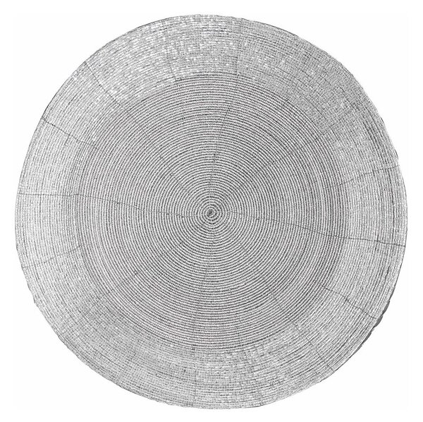 SHINE ON Prostírání s perlami 35 cm - stříbrná