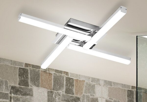 Rabalux 5896 LED přisazené stropní svítidlo Antonia 1x24W | 2200lm | 4000K | IP44 - chrom