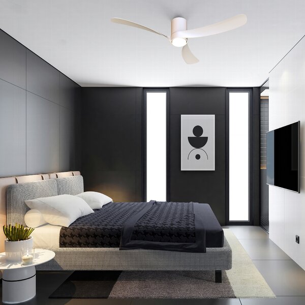 Mantra 9492 Nemo II L, lopatkový ventilátor se svítidlem a dálk. ovladačem, LED 19W 3000-5000K, bílá, průměr 132cm