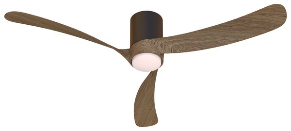 Mantra 9637 Nemo II L, lopatkový ventilátor se svítidlem a dálk. ovladačem, LED 19W 3000-5000K, černá/tmavé dřevo, průměr 132cm
