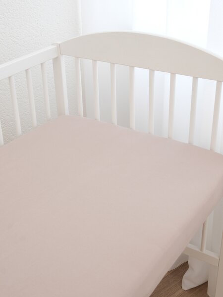 MK Lůžkoviny Jersey prostěradlo do postýlky s elastanem 70 × 140 cm – cappuccino