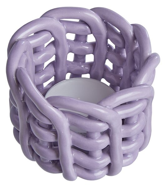 LITTLE CRAFT Svícen na čajovou svíčku 6 cm - fialová
