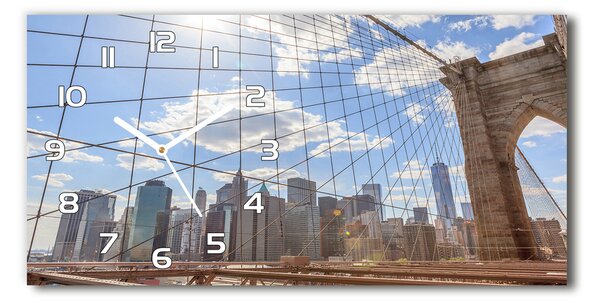 Skleněné hodiny na stěnu tiché Most New York pl_zsp_60x30_f_133608288
