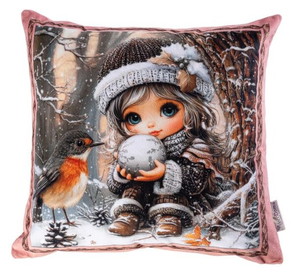 Sada 3 ks povlaků na polštářky WINTER GIRLS 45 x 45 cm