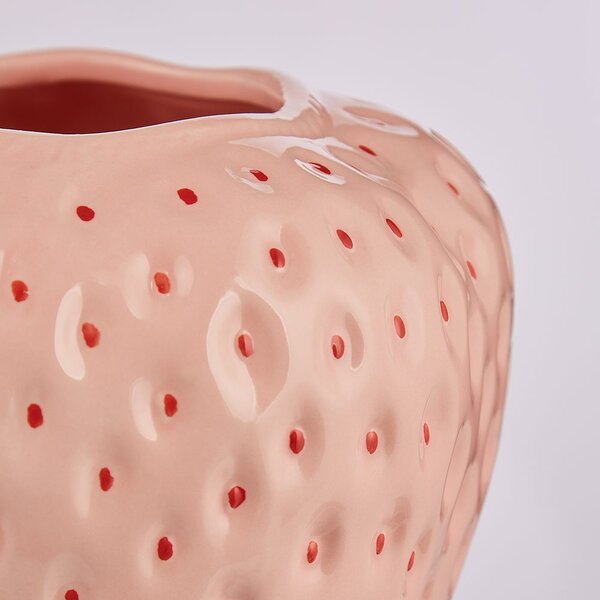 STRAWBERRY Váza 16 cm - růžová