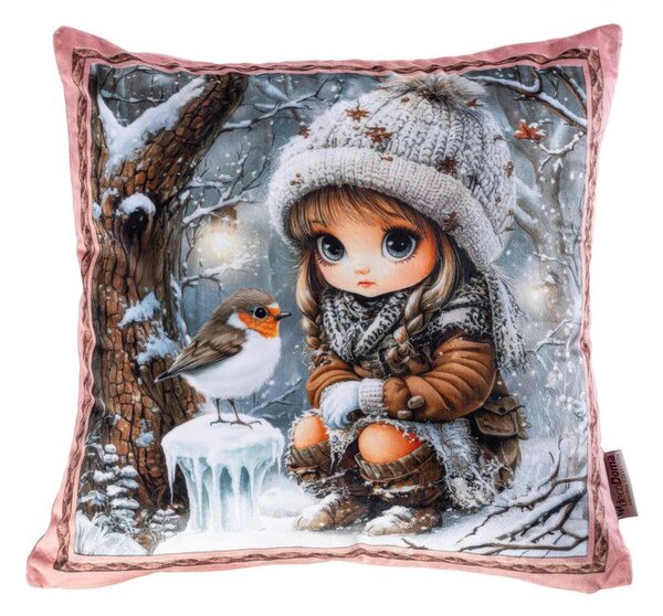 Sada 3 ks povlaků na polštářky WINTER GIRLS 45 x 45 cm