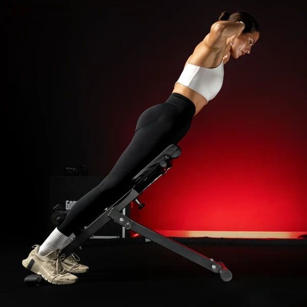 Gorilla Sports Hyperextenzní lavička skládací, černá