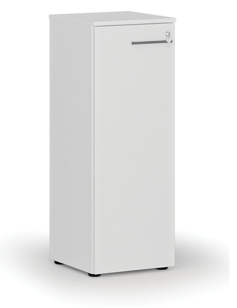 Nízká kancelářská skříň s dveřmi PRIMO WHITE, 400 x 420 x 1087 mm, bílá