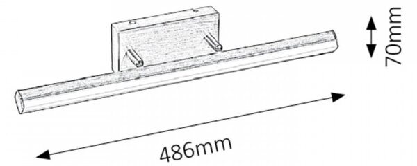 Rabalux 5720 LED koupelnové svítidlo nad zrcadlo Silas 1x12W | 1180lm | 4000K | IP44 - bronz