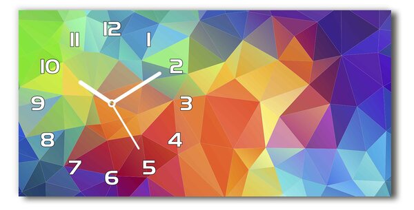 Skleněné hodiny na stěnu Geometrické pozadí pl_zsp_60x30_f_142603862