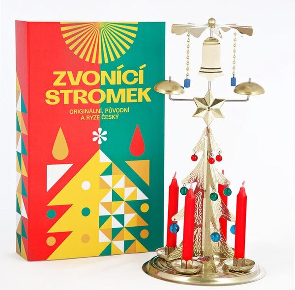 Zvonící stromek (andělské zvonění) zlatý