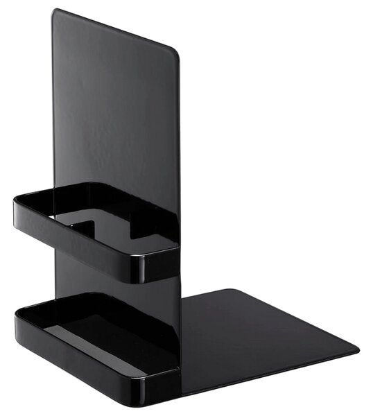 Set dvou černých kovových zarážek na knihy Yamazaki Tower 18 cm