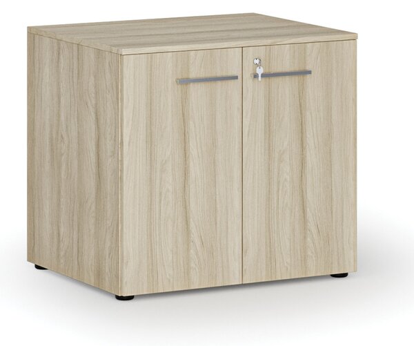 Kancelářská skříň s dveřmi PRIMO WOOD, 800 x 640 x 735 mm, dub přírodní