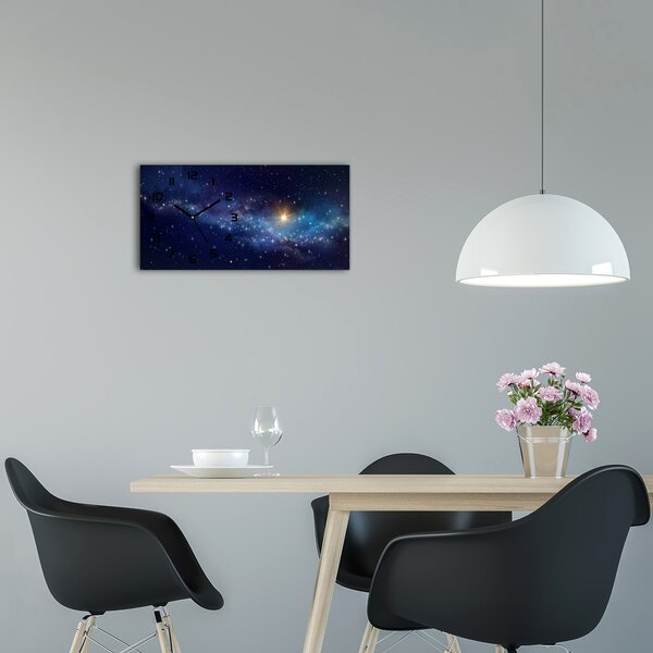 Moderní skleněné hodiny na stěnu Vesmír pl_zsp_60x30_f_144381988
