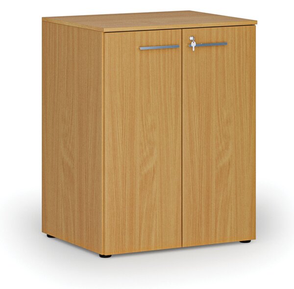 Kancelářská skříň s dveřmi PRIMO WOOD, 2 police, 800 x 640 x 1027 mm, buk