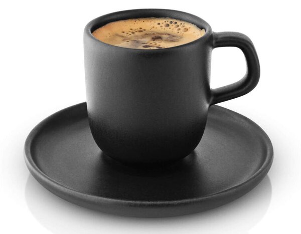 Eva Solo Hrníček s podšálkem Nordic Kitchen Espresso Cup with Saucer, black