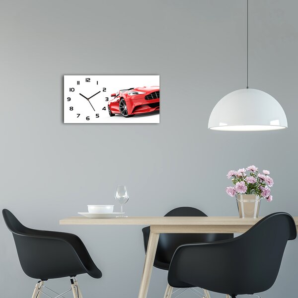 Skleněné hodiny na stěnu Sportovní auto pl_zsp_60x30_f_159175372