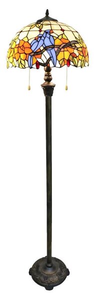Brilagi - Tiffany vitrážová stojací lampa JUNGLE 2xE27/60W/230V