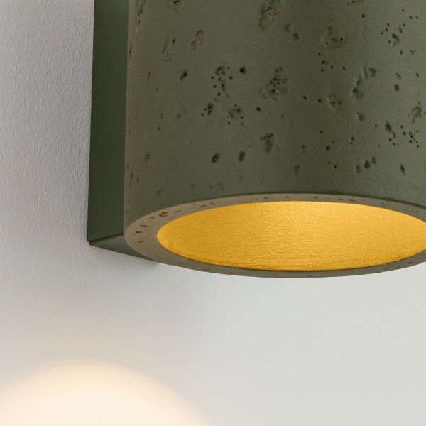 Sollux SL.1839 - Nástěnné bodové svítidlo ORBIS 1xG9/8W/230V beton/zelená