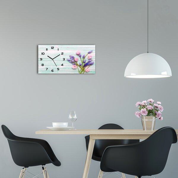 Skleněné hodiny na stěnu Levandule na stromě pl_zsp_60x30_f_159336288