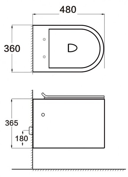 Mexen SOFIA Rimless závěsná wc mísa se sedátkem s pomalým zavíráním, 49 x 37 cm, bílá, 30541000