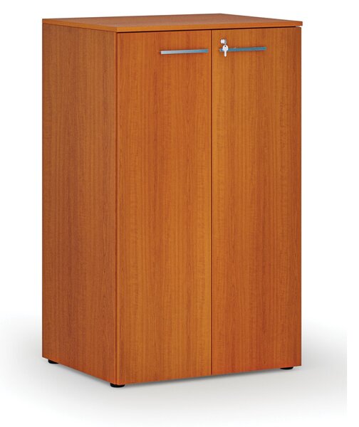 Kancelářská skříň s dveřmi PRIMO WOOD, 3 police, 800 x 640 x 1335 mm, třešeň