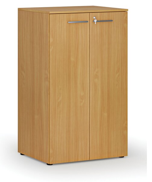 Kancelářská skříň s dveřmi PRIMO WOOD, 3 police, 800 x 640 x 1335 mm, buk